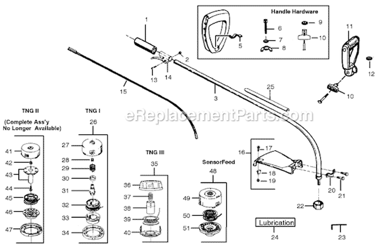 Page C Diagram and Parts List for XT40T  Weed Eater Trimmer